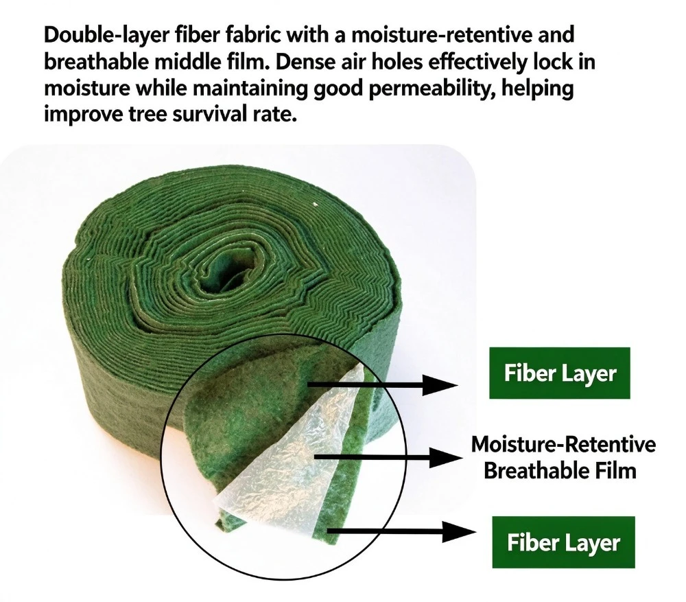 Wrapped Tree Cloth Wrapped Around Trunk Thermal Insulation and Moisturizing Belt Fruit Tree Landscaping Warm Frost and Cold
