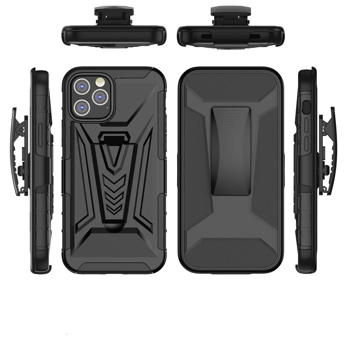 180° Rotatable Bracket Clip Armor Case for iPhone 15 Pro Max 5S 6 7G 8 XR XS Max 11 Pro 12 13 Mini 14 Plus Defender Rugged Cover