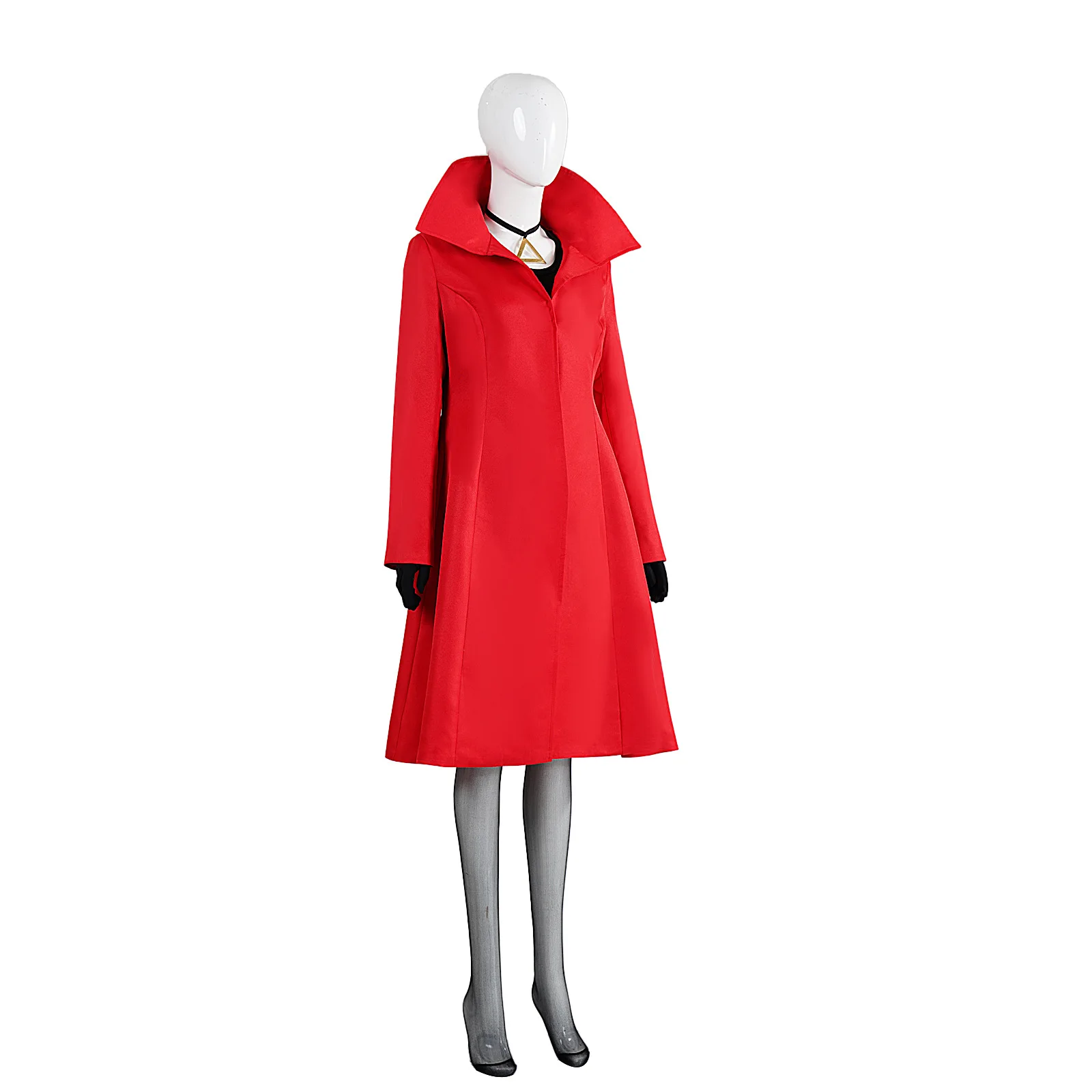 أنيمي تأثيري كارمن ساندييغو زي المرأة فستان أحمر طويل خندق قبعة معطف فانتازيا عيد الميلاد كرنفال حفلة لعب الأدوار البدلة #3