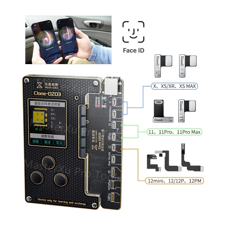 Qianli Clone-DZ03 Face ID No Welding Flex Cable For iPhone X XR XS 11 12 13 14 Pro Max Dot Matrix Repair