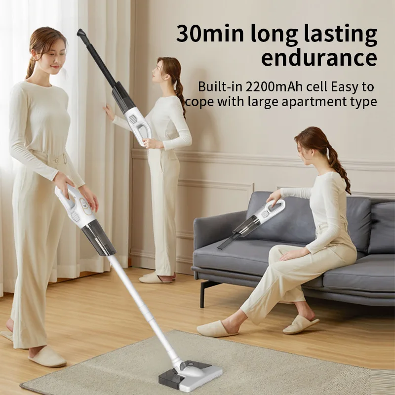 Hand-held Vacuum Cleaner Household Wireless Strong Suction Cleaning Mopping and Mite Removal Integrated Multifunctional