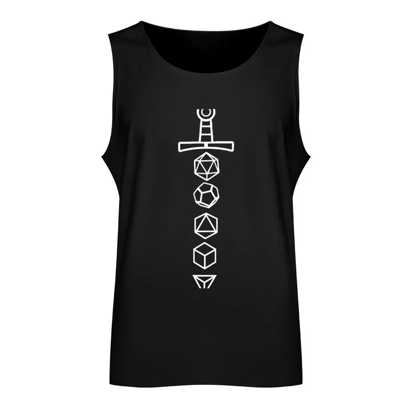 Pen_and_paper_shirts_dice_sword Tank Top Men's sleeveless clothes for men summer gym wear men