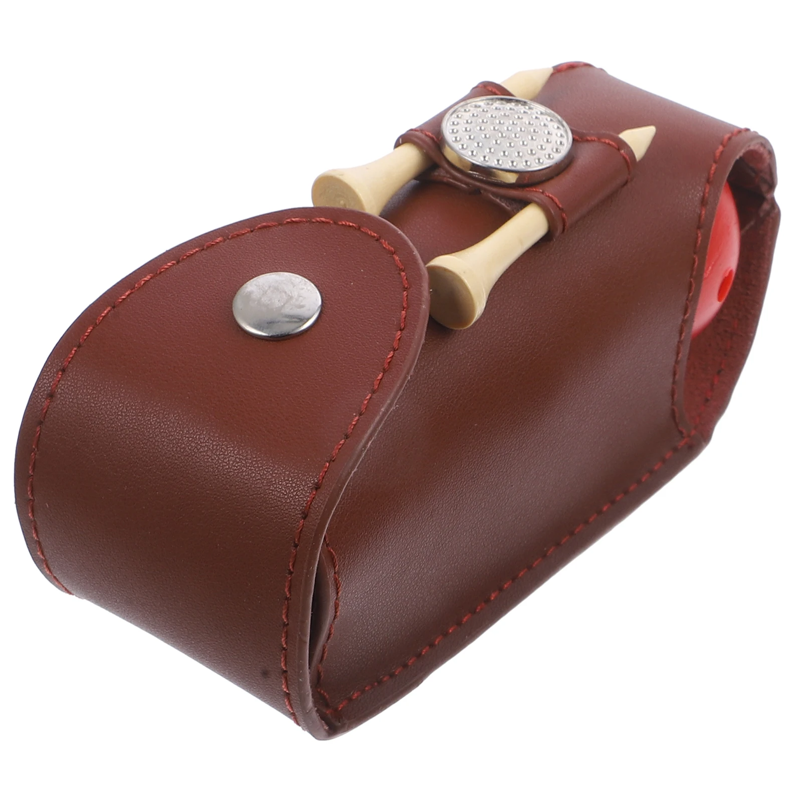 

Ball Bag Material Portable Small Golf Accessories Storage Light Brown Random Color Golf Training Equipment Reusable