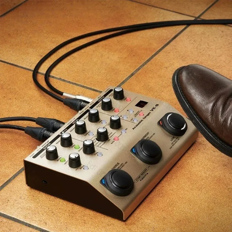 BOSS VE-8 Vocal Acoustic Guitar Effects Pedal with Looper for Singing Guitarist