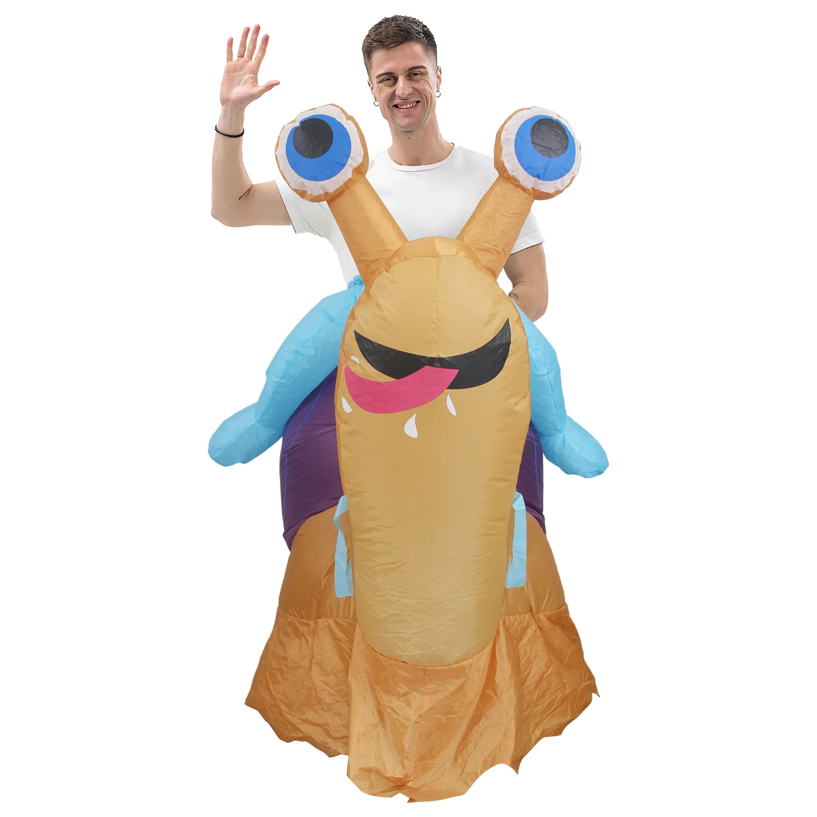 Inflatable animals Cosplaycow snail shark Inflatable Jumpsuit Costume Full set  Halloween Adult Man dragon