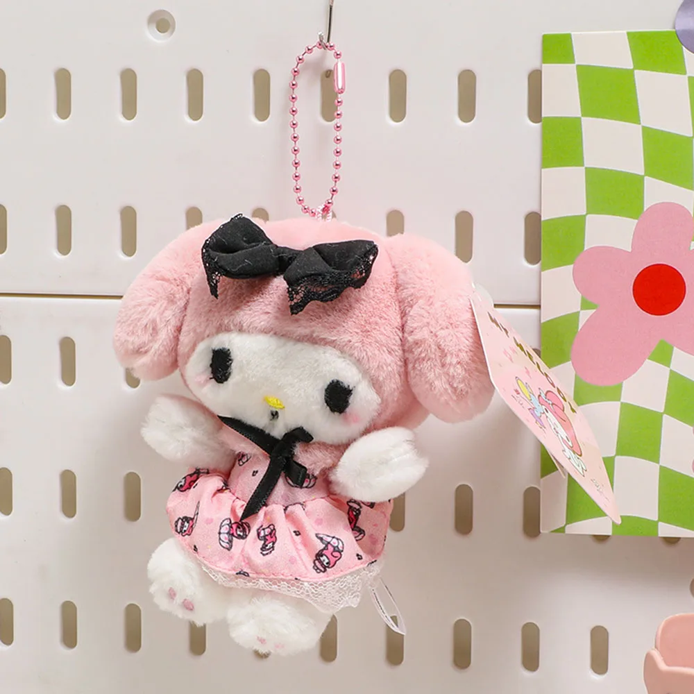

Натуральная серия Sanrio Kuromi Melody, плюшевый брелок, кавайные подвески, декор, плюшевая кукла, брелок, подвеска, сумка, аксессуары