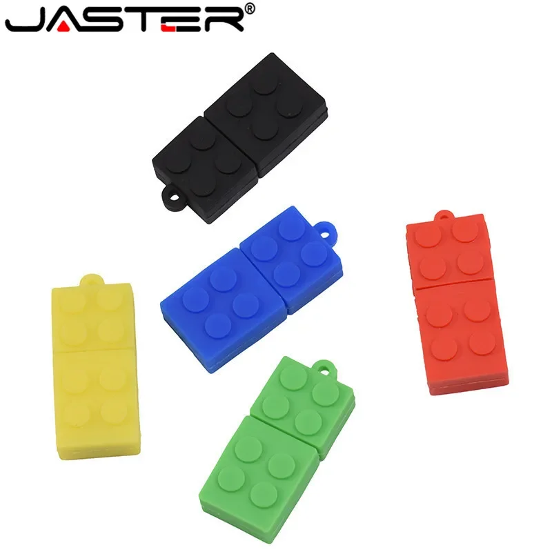 JASTER Toy Brick Flash Drive USB 64GB Silica gel Building Block Pendrive Gift 32GB 16GB Pen Drive Real Capacity USB Stick Cle