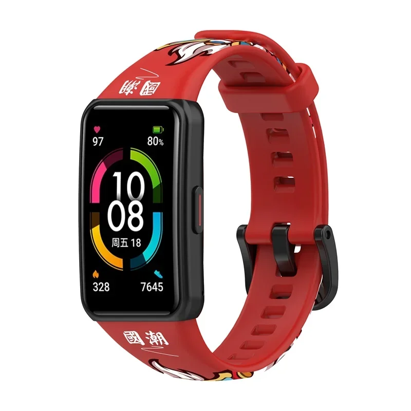 Silicone Strap For Huawei Band 6 Pro/Honor Band 6 Two-in-one anti-drop Sports replacement bracelet Belt For Huawei band 7 Case