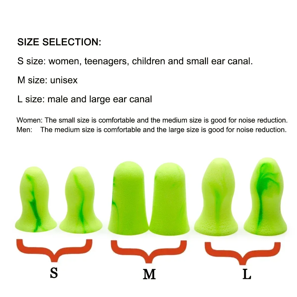 Soundproof Earplugs For Sleeping Noise Reduction Soft Foam EarPlugs Anti-Noise Sound Blocking Noise Cancelling Ear Plugs