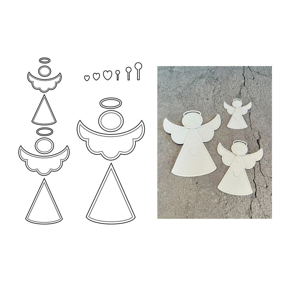 

Christmas Angels Cutting Dies for New Scrapbooking Paper Making Frame Card Craft Supplies no Stamps