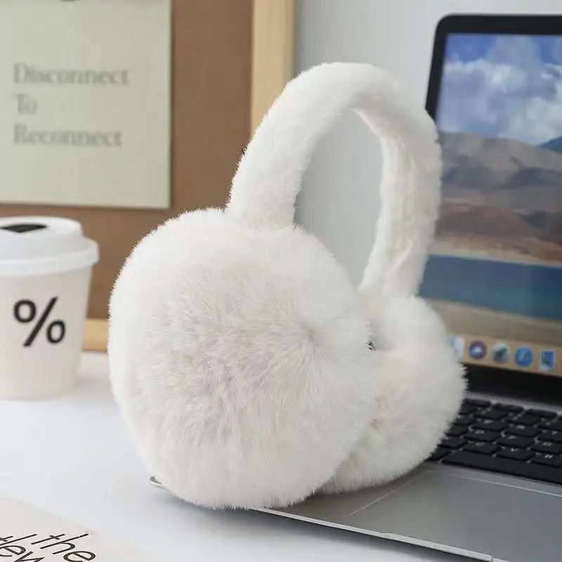 1 قطعة شتاء دافئ ولطيف أفخم واقيات الأذن طوي الأطفال واقيات الأذن الباردة والرياح سميكة طالب الأذن نصائح #6