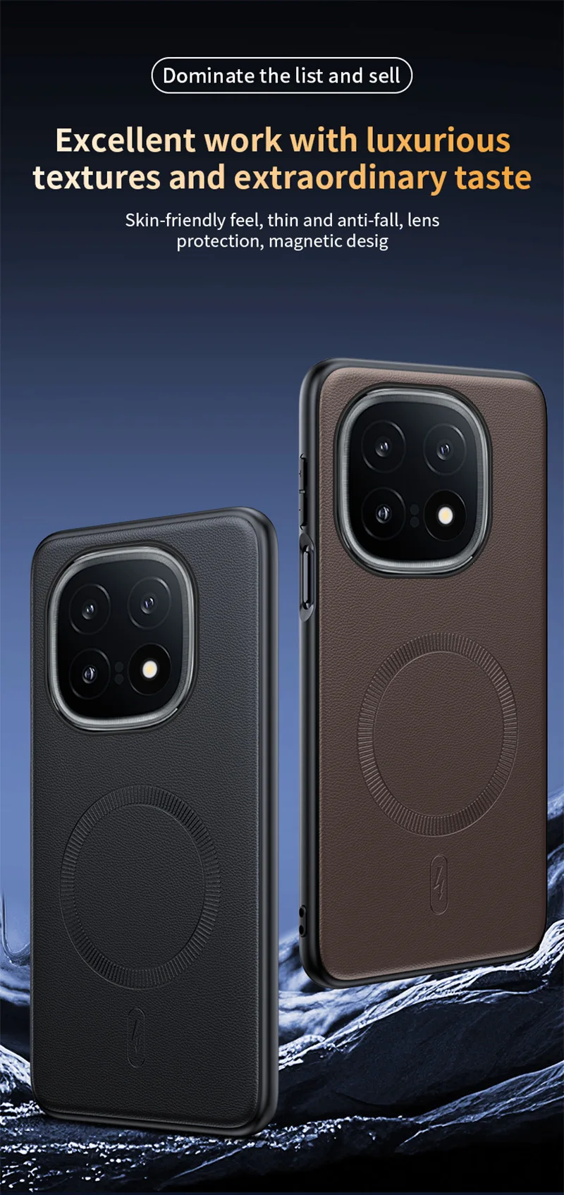 Für VIVO IQOO 15 Hülle Magnetische Leder-Schutzhülle Für VIVO IQOO 15 Anti-Fingerabdruck Rutschfest PC+TPU – Detail 5