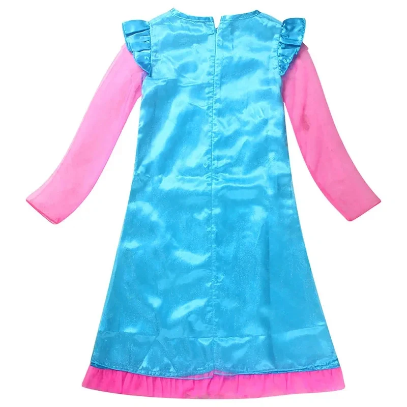 Disfraces de Halloween para Cosplay ★ Disfraz de Trolls para Niñas, Falda de Poppy, Disfraces de Carnaval, Festival, Mascarada, Peluca para Niña D ☆ Nuevo