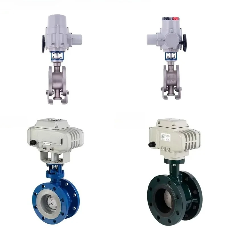 Electric Actuated High Temperature Butterfly Valves Flow Control Valve with Flange/Wafer Port for Water and Oil