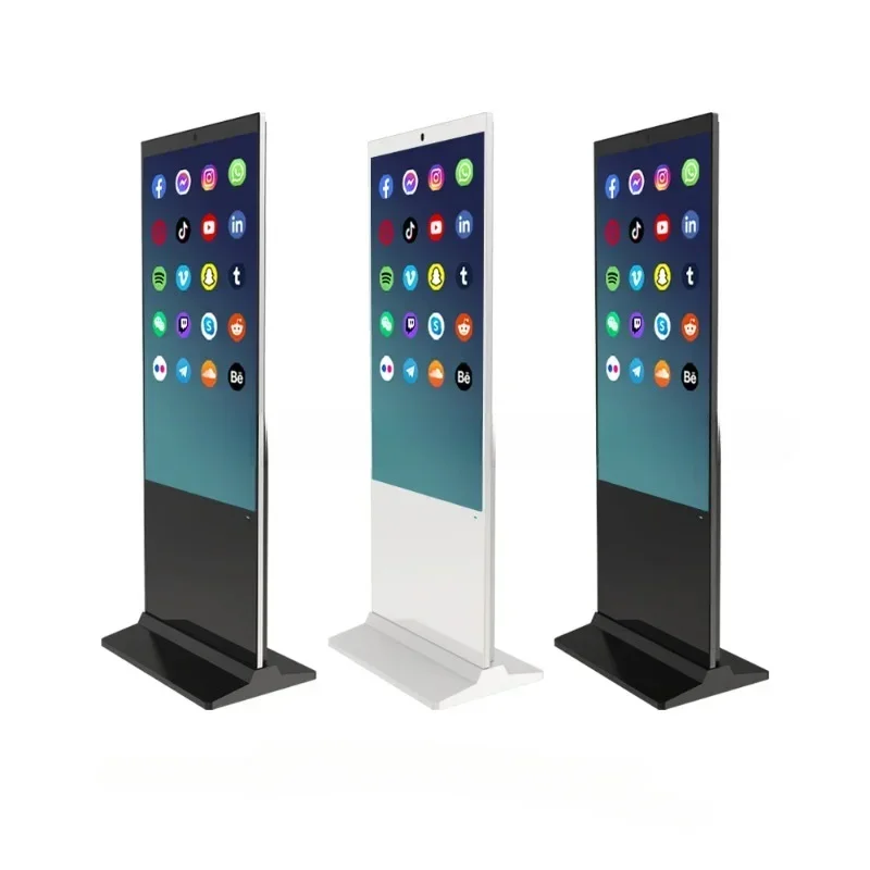 Ultra Thin Floor Standing Advertising Kiosks 32 55 65 Inch Digital Signage And Displays Custom Touch Screen Kiosk