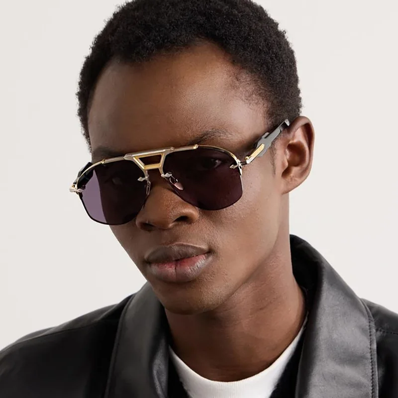 

High End Sunglasses for Men, European and American Fashion, Metal Sunscreen Glasses, Sunglasses for Men, Driving Sunglasses