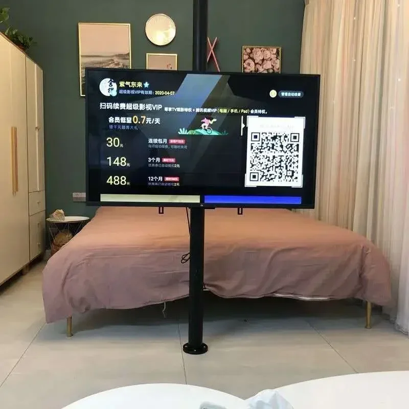 360 Degree Rotating TV Bracket Custom Size Wall Mount Swivel TV Stand Fit 32-85 Inch Television