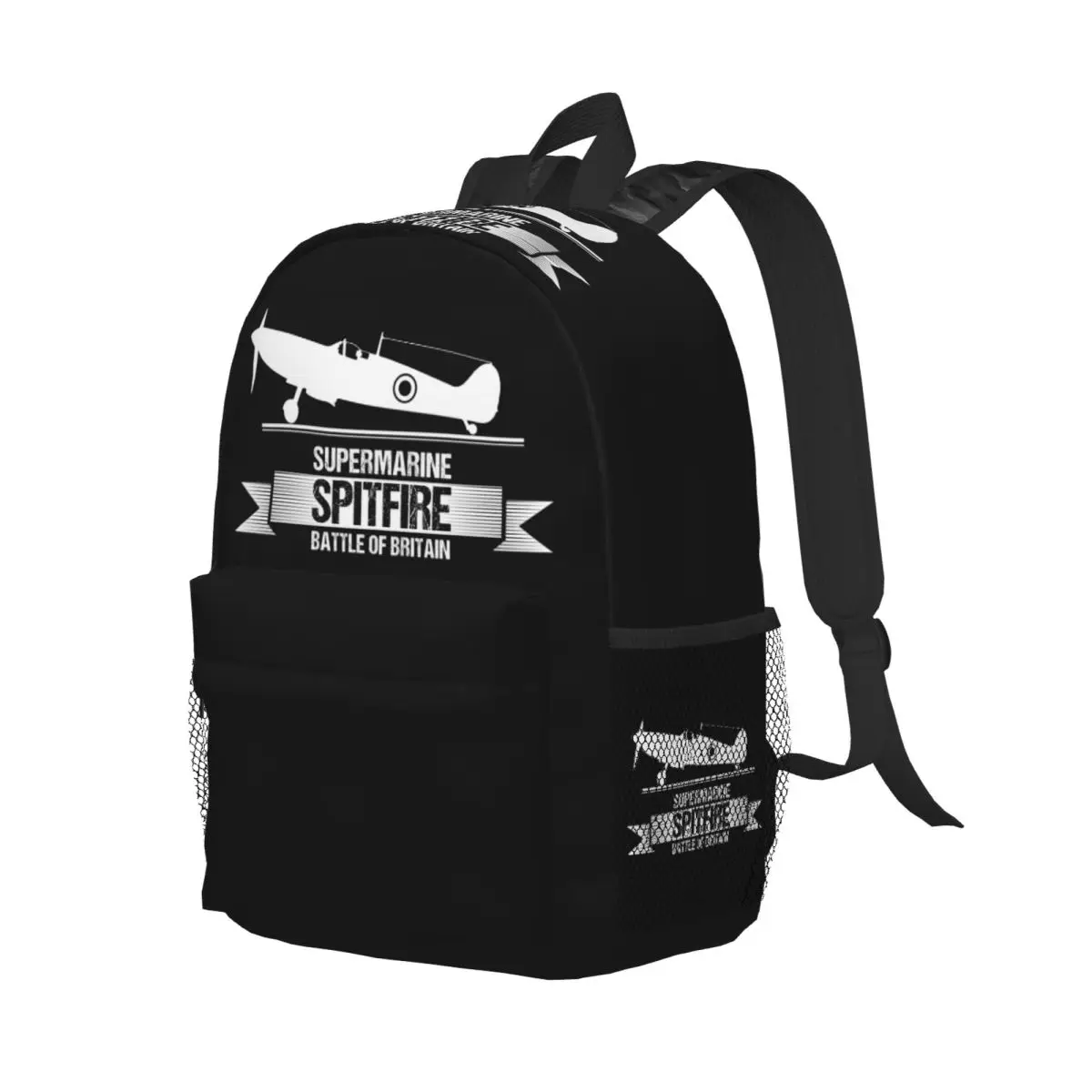 RAF Supermarine Spitfire Fighter Aircraft Plane Airplane Backpack Student Boys Girls BookBag School Bag Computer Shoulder Bags
