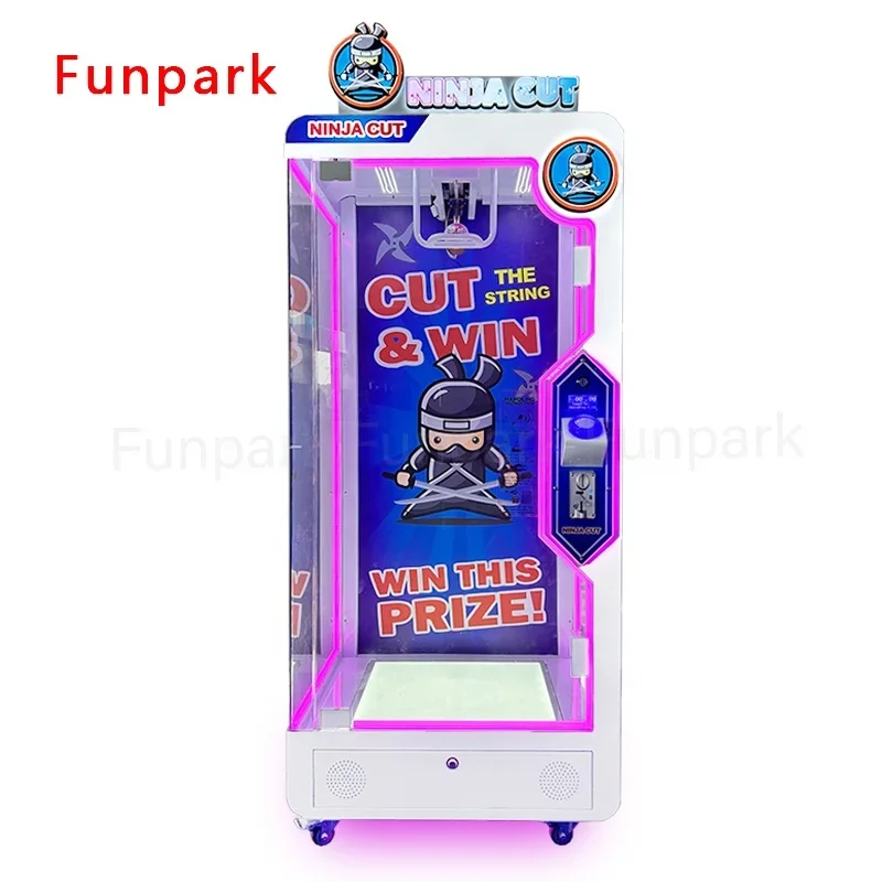 

Fun Park Ninja Cut Coin Operated Games Cut and Win Big Toy Doll Scissor Cutter