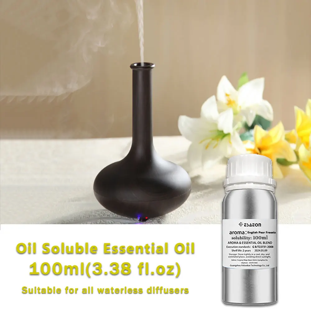 ESAEON 100 ml (3,38 fl.oz) aceite esencial, para todas las máquinas de aromaterapia sin agua, piedra aromática para coche y yeso colgante para armario