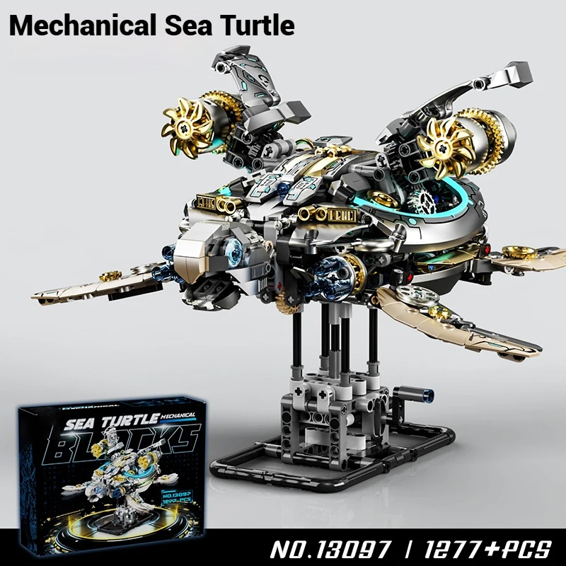 

Mechanical turtle animal model assembly toy living room toy ornament building blocks set educational toy boy's birthday gift