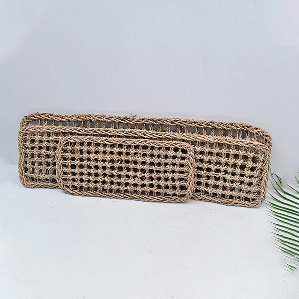 

Reptile Lizard Woven Mat Breathable Durable Lounge Reptile Climbing Mat Pet Cushion Safe Material Round Wicker Baskets