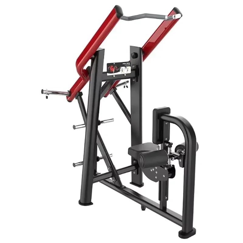 Plate Loaded High Row Machine, Commercial Back Latissimus Dorsi Bodybuilding Gym Training Equipment