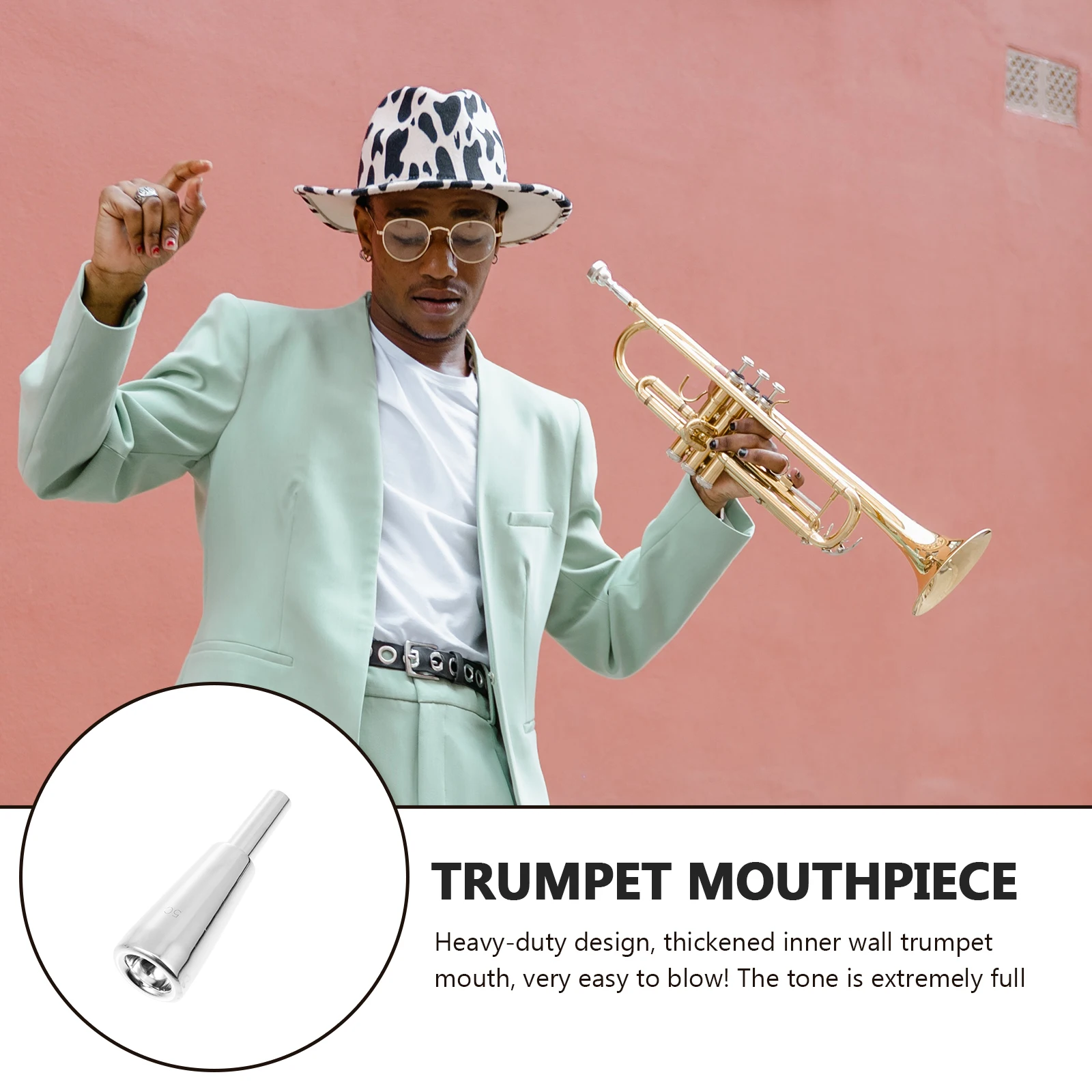 

Mouthpiece Standard Horn Replacement for Trumpet Connector Instrument Accessory