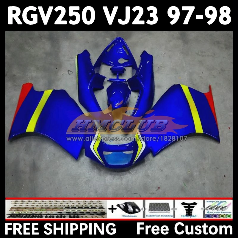 

Body Kit For SUZUKI blue stock RGV250 SAPC VJ23 97 98 20No.13 RGVT250 VJ 23 RGV-250 RGVT RGV 250 CC 1997 1998 Full Fairing Set