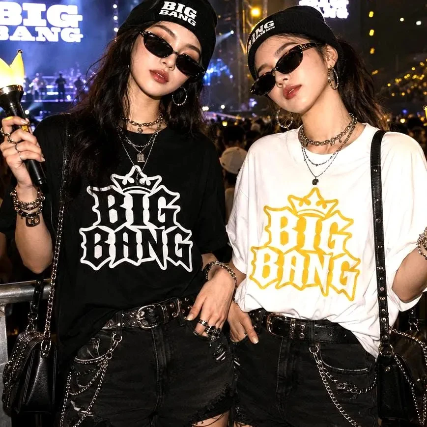 BIGBANG Fan Collection T Shirt 20th Anniversary Concert Style Short Sleeve Tee Casual Fashion Streetwear Men Women Kids Unisex