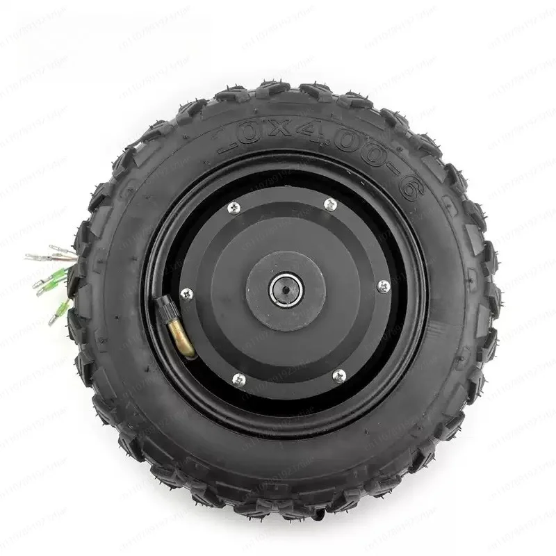36V / 48V 350W 10-Inch Geared Brushless Hub Motor – Single Side Shaft Vacuum Tire Off-Road Wheel for E-Bike