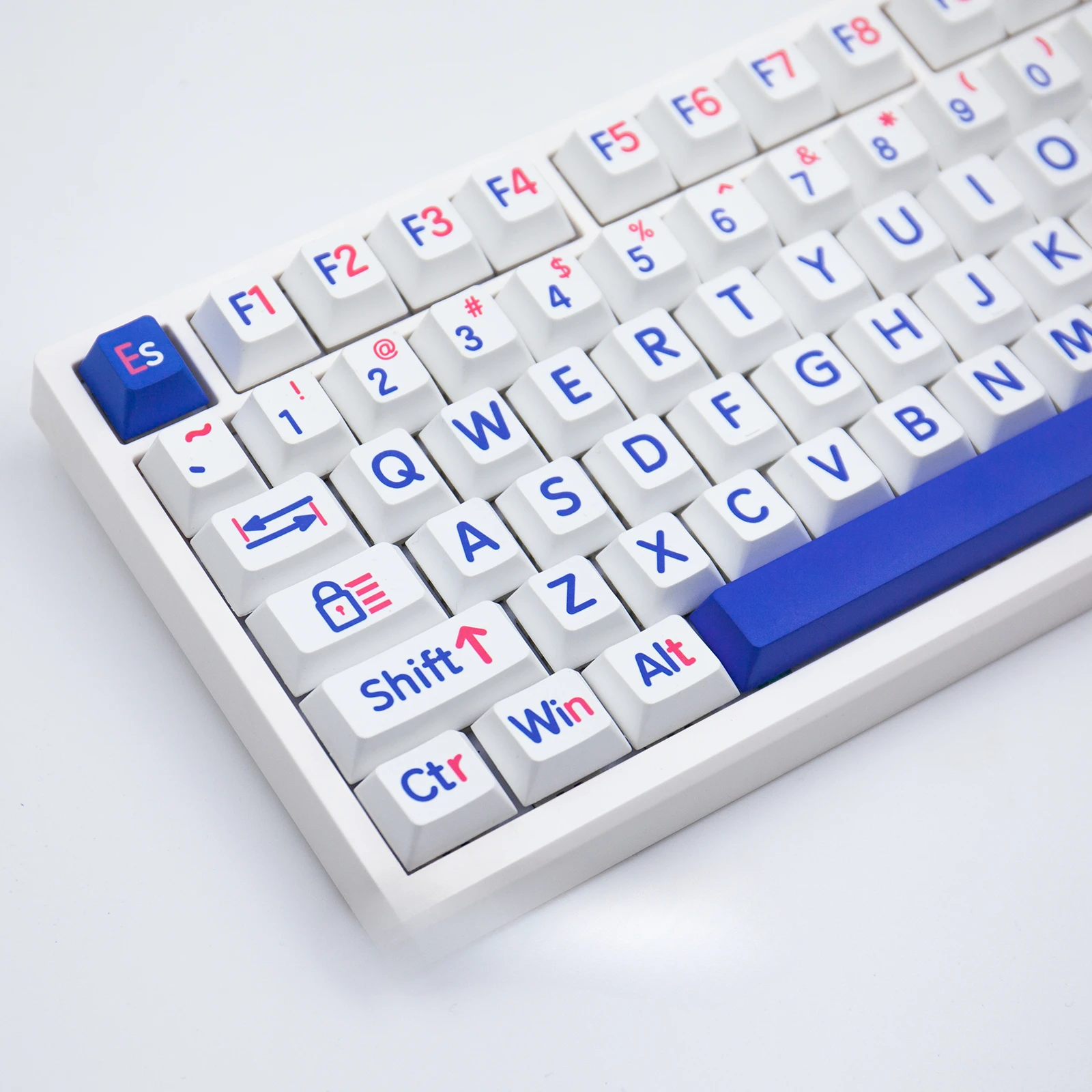 Minimalist Klein Blue Large Type Keycap Original PBT Keycap 64/68/75/84/98 Key Mechanical Keyboard Cap