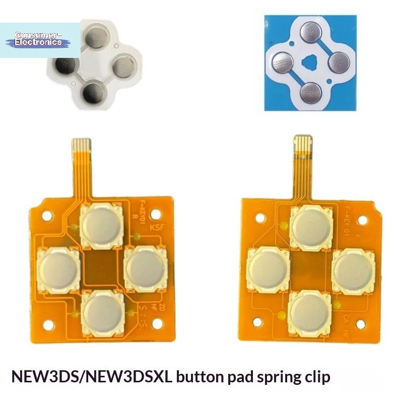 【1Pcs D-Pad Dome Snap PCB Board Buttons Conductive FIlm For 3DS / 3DS XL Controller Key ABXY Button PCB Board Sticker】