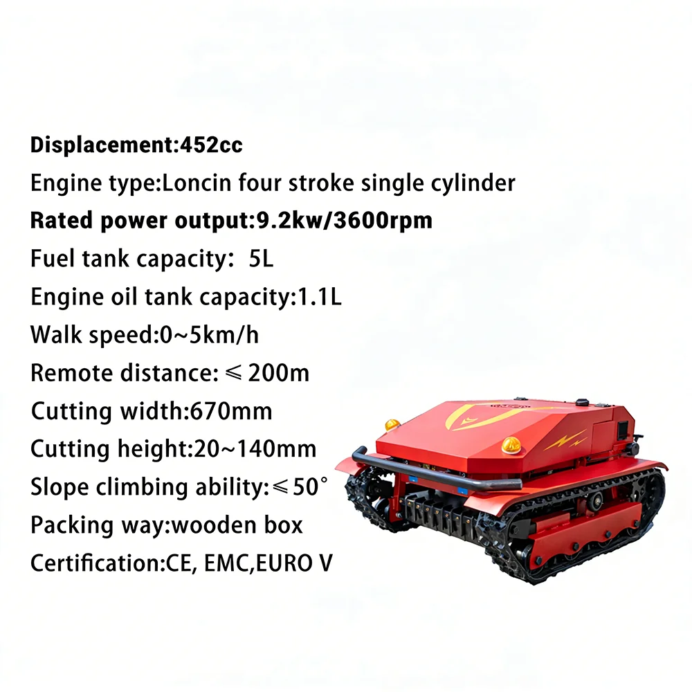 452cc 4-السكتة الدماغية التحكم عن بعد 670 مللي متر عرض القطع الزاحف المسار RCs لمزرعة Hilly Terrain الكبيرة #4