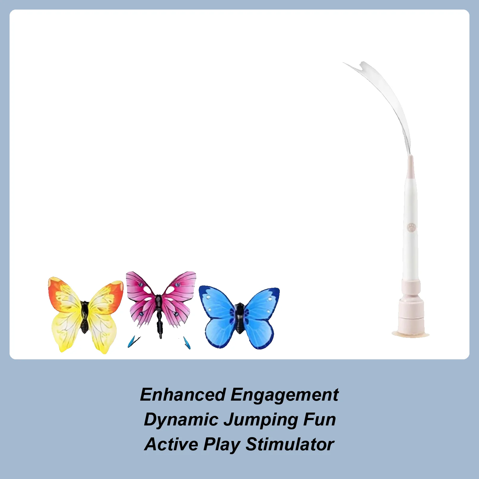 Indoor Cat Interactive Toys Suction Smart Battery Operated Moving Cat Toys Teaser Wand For Small Medium Kitten Home Apartment