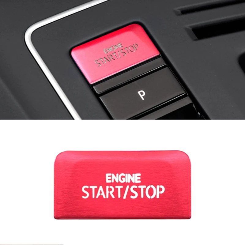 Car Engine Start Stop Button Switch Cover Trim for-Golf 8 MK8 AT Accessories 2020 2021 Red