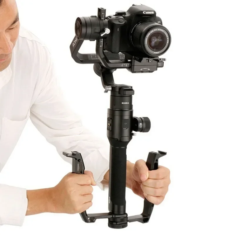 Aksesori Gimbal L Bracke untuk DJI Ronin S Crane 2 V2 Plus Feiyu AK2000 AK4000 DSLR pegangan penstabil Gimbal dengan 1/4 sepatu panas