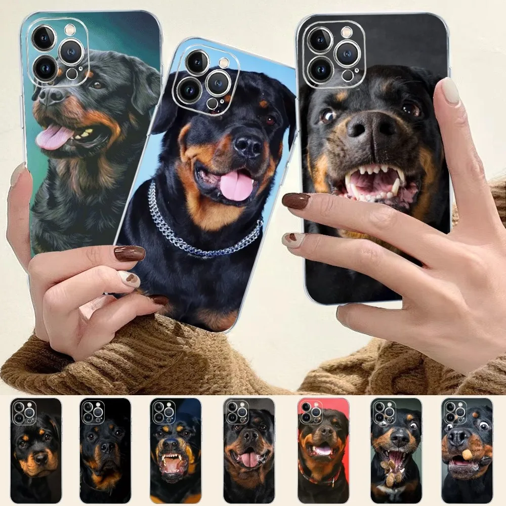 Rottweiler Dog Phone Case For iPhone 14 11 12 13 Mini Pro XS Max Cover 6 7 8 Plus X XR SE 2020 Funda Shell