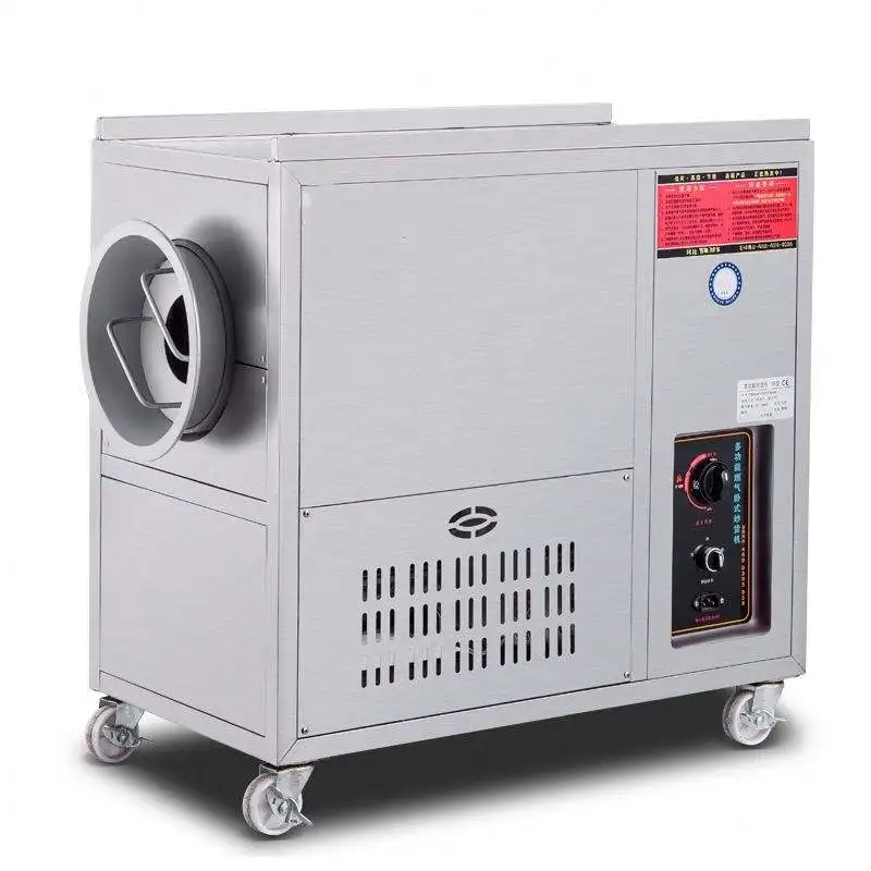 Electric Gas Coffee Bean Seed Walnut Nuts Roaster Sesame Sunflower Seed Cashew Nut Grain Roaster Roasting Peanut Roaster Machine