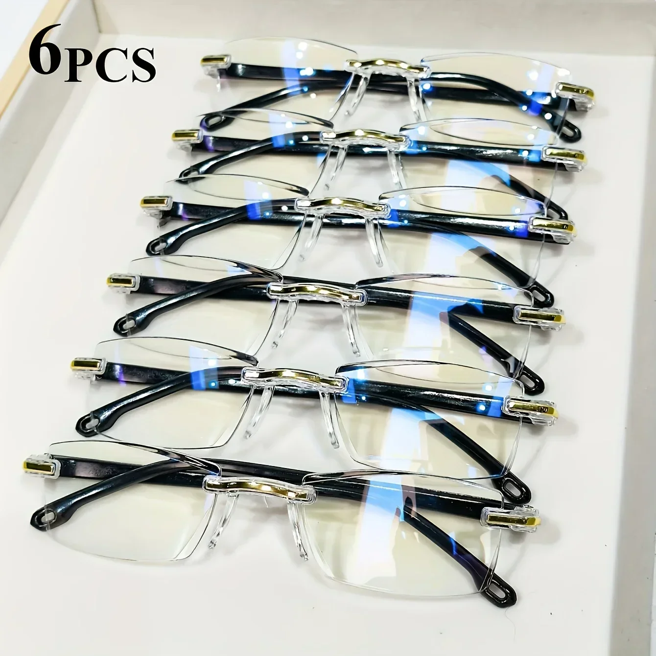 6PCS Hohe Härte Anti-blau Hohe Qualität Lesebrille Ultra Licht Weit Sicht Goggle Bis + 4,0 Unisex augenschutz Gläser – Detail 8