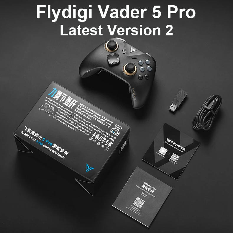 Manette de jeu Flydigi Vader 5 Pro Athletic Elite, manette sans fil avec joystick à effet Hall pour Nintendo Switch, PC, iOS, Android
