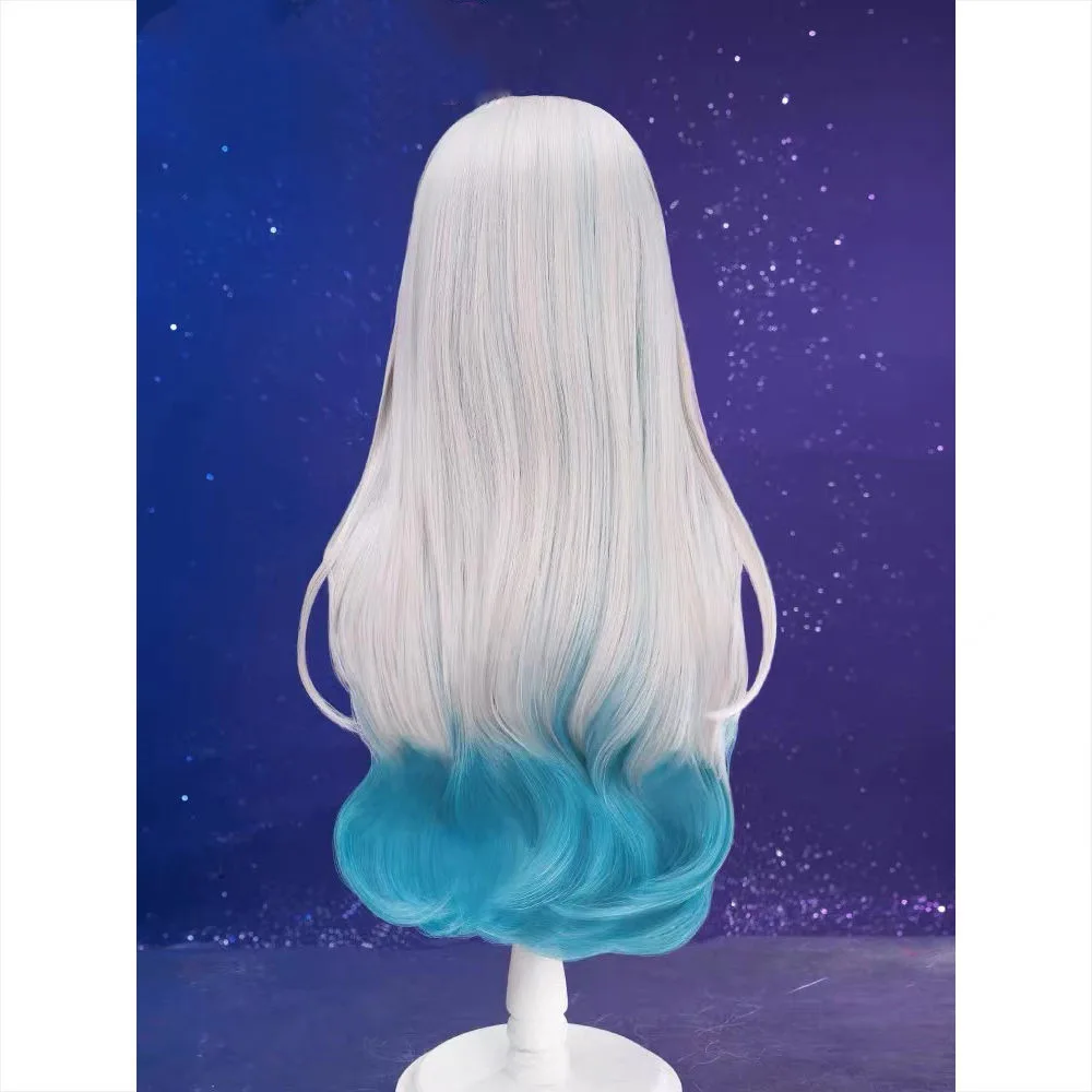 Ark Of Tomorrow Pure Grey Ephratha SP Lamb Cosplay Wig, Tiger Mouth Hairpin