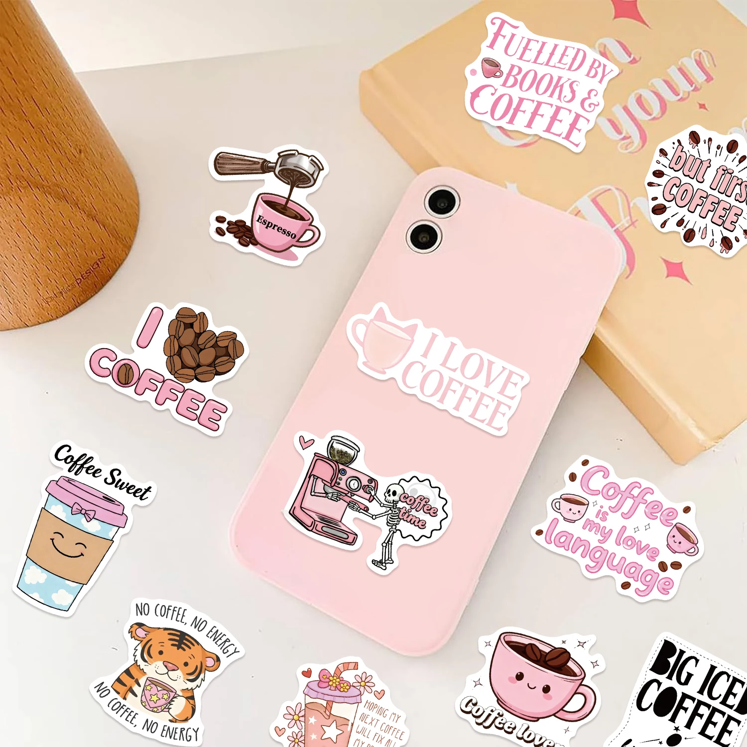 50 adesivi divertenti caffè 2 adesivi graffiti squisiti e fantastici - adesivi cartoni animati per laptop - decorazioni regalo divertenti e classiche