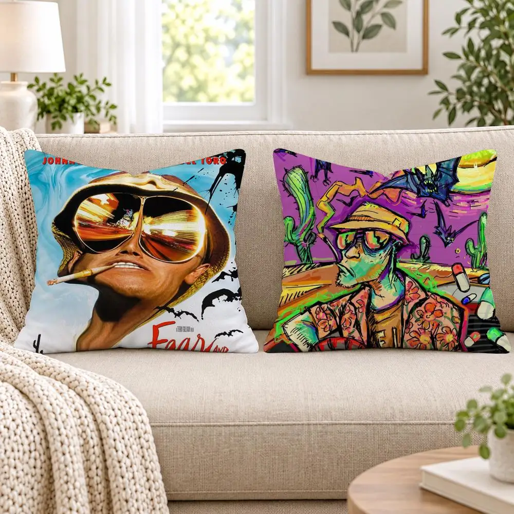 Fear Loathing Las Vegas Cushion Cover Short Plush Double-Sided Printing Sofa Bedroom Living Room Throw Pillow Cover Home Decor
