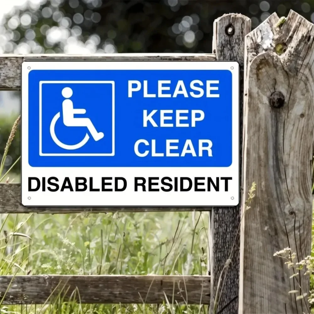Disabled Parking Sign Metal Tin Sign 20x30cm Outdoor Wall Decor