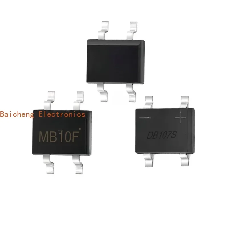 50PCS SMD Diode Bridge Rectifier MB6S MB10S MB10F DB107S DB207S 0.5A 1A 2A 600V 1000V MBS MBF DB-S MB 6S 10S 10F