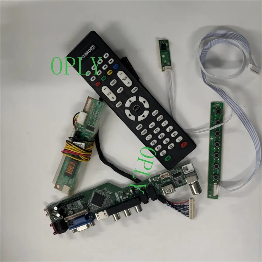 TV Controller driver board kit for QD15TL02 QD15TL07 VGA HDMI-compatible USB RF LED LCD panel AV screen 15.4