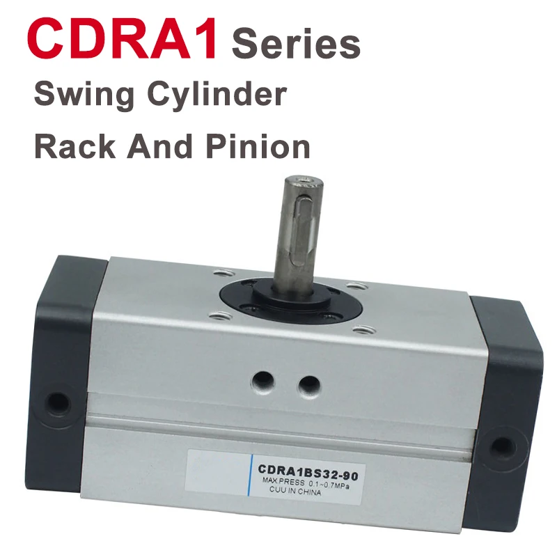 Rotary Actuator CDRA1B CDRA1BS Gear Rack Pinion Pneumatic Cylinder 30/50/63/80 Bore 90° 180° Swing Cylinder