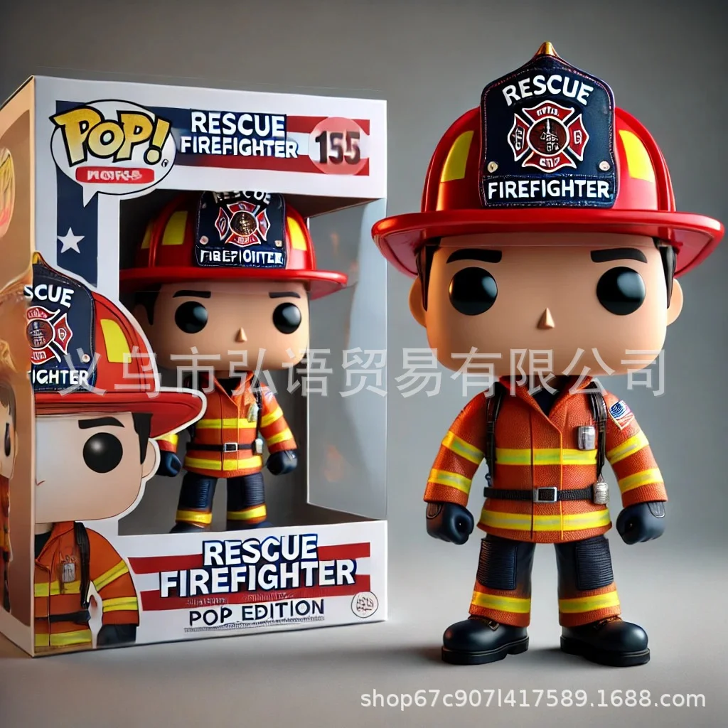 

Creative Fireman Model Cute Cartoon Villain Resin Decoration Doll Peripheral Desktop Collection Decorations For Friends Gifts