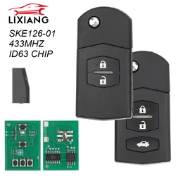 LIXiang Renote Car Key SKE126-01 4D63 CHIP 433MHz for MAZDA 2 M2 Demio / 3 M3 Axela/ 5 M5 Premacy / 6 M6 Atenza 8 M8 MPV CX7